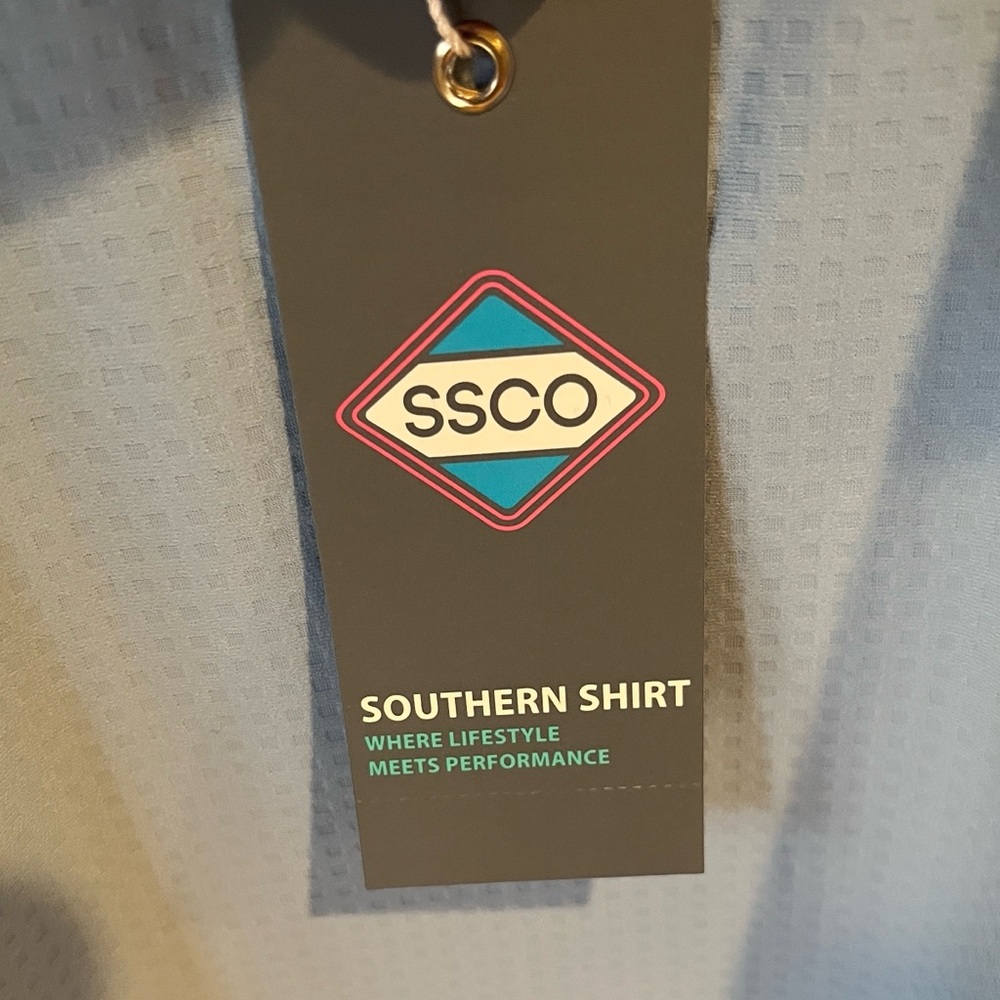 Southern Shirt Next Level Performance Polo in Ocean Breeze Light Blue - Picture 5 of 8